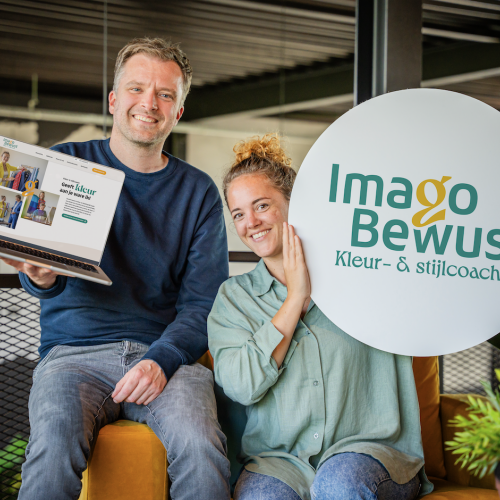 Kleurrijke merk-ID en site voor ImagoBewust!